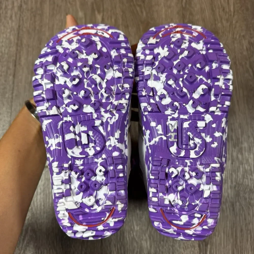 Burton Kids' Mini Grom Snowboard Ski Boots White Purple US Size 11 C